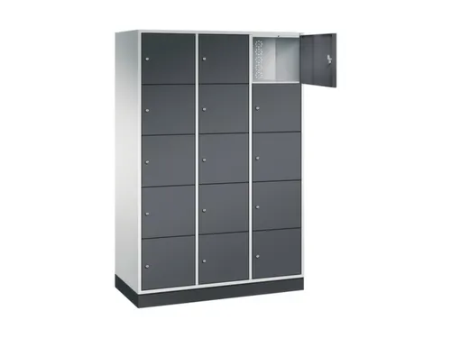 grootvolume-lockersysteem,RAL 7035/RAL 7021,HxBxD 1950x1220x500mm