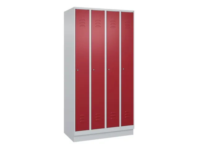 locker,HxBxD 1950x1000x500mm,4vak,vak B 250mm,cil.-slot,sokkel