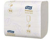Premium toiletpapier Tissue T3 2-laags wit 19x11 cm doos 7560 vel
