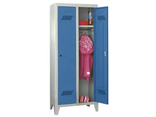 lockerkast v. kinderen,HxBxD 1300x530x300mm,2vak,RAL7035,front RAL5012 - 3