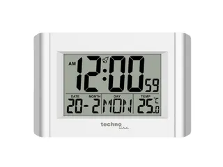 Wekker Technoline WS 8002 215x150x28mm zilver/wit - 1