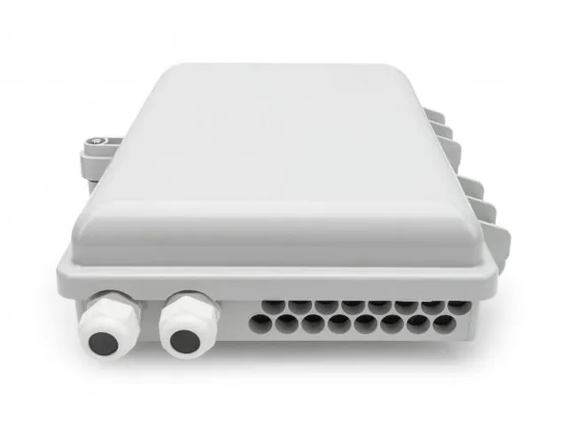 Buiten FTTH-box voor 16 kabels en 16x LC/DX of 16x SC/SX