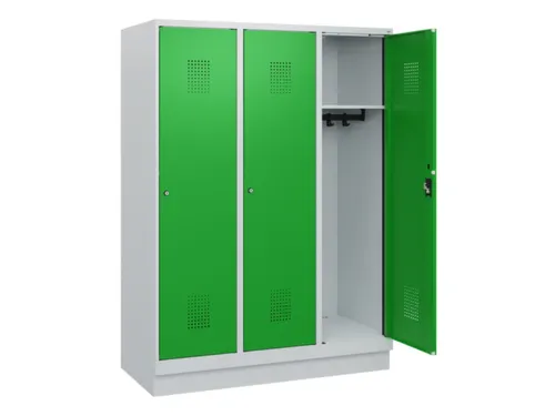 schoollocker,HxBxD 1630x1200x500mm,3vak,vak B 400mm,cil.-slot,sokkel