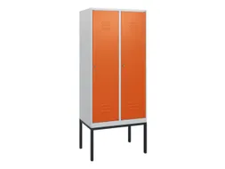locker,HxBxD 1950x800x500mm,2vak,vak B 400mm,cil.-slot,voetonderstel