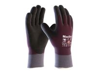 Handschoen Maxidry Zero 56-451, Maat 9 Paars Zwart Nylon Acryl