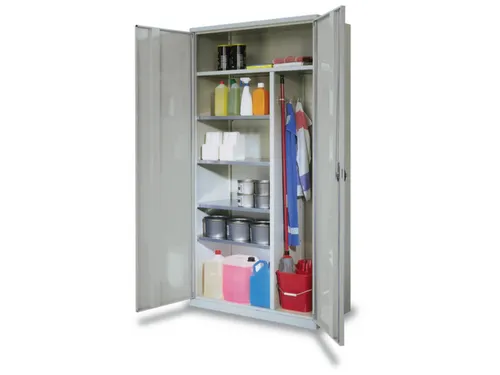 Materiaalkast Hxbxd 1950x1000x500mm Staalplaat Kleur Deuren Ral7035