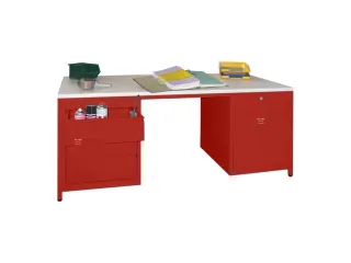werkplaatsbureau,HxBxD 720x1700x800mm,RAL7035,front RAL5012 - 2