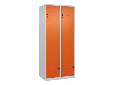 Z-garderobekast,HxBxD 1850x800x500mm,vak B 200/400mm,draaigrendel