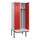 locker met bank,voor scheiding van kleding,HxBxD 2120x800x815mm,2vak