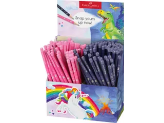 Potlood Faber-Castell grafiet Dino en Unicorn HB 2x72 stuks in koker - 1
