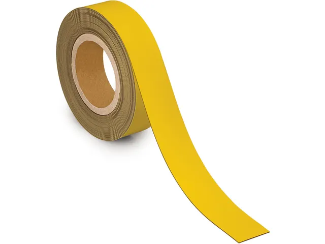 Magnetisch Etiketband Beschrijf- En Wisbaar Geel
