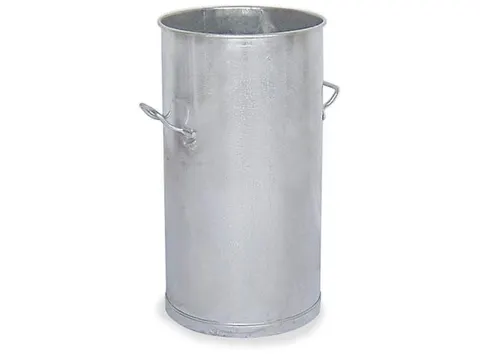 Vuilnisbak Staalplaat 80 liter HxØ 755x400mm 2 Handgrepen Verzinkt