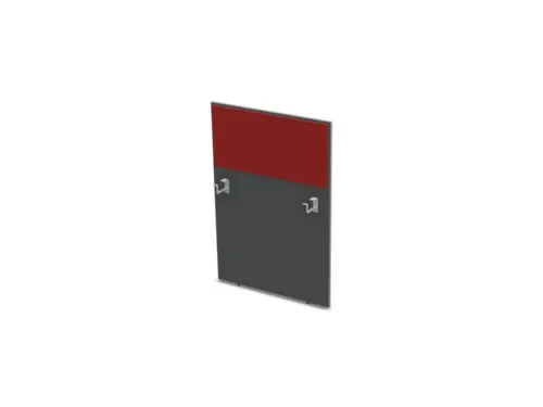 baliepaneel v. bureau aanbouw rechts MS-donkergrijs BN4011-rood 800mm