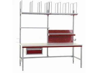 complete paktafel,HxBxD 690-960x2000x800mm,blad lichtgrijs - 2