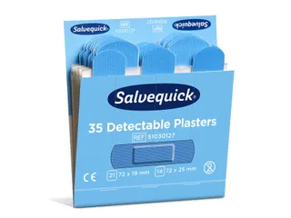 Pleisters Salvequick blauw detectabel refill 35 Stuks - 8