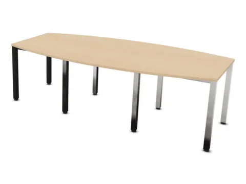 vergadertafel,HxBxD 740x2400x1200mm,vatvormig,NE-esdoorn