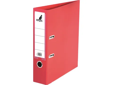Ordner Kangaro A4 2 rings 75mm PP/Papier rood