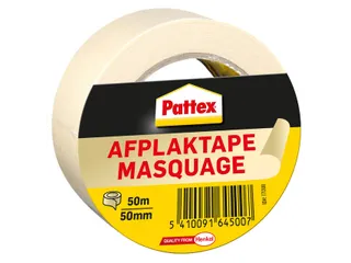 Afplaktape Pattex 50mmx50m creme - 2