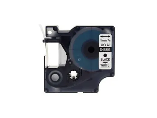 Label Tape Dymo Compatible 45803 19mm Zwart Op Wit