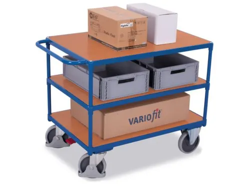 Tafelwagen 500kg 1000x600mm 3 Etages Houten Plaat