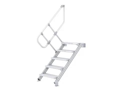 industrietrap bordes H 3 75m 15treden trede B 800mm 60° aluminium