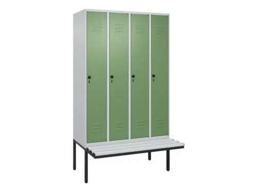 locker voor scheiding van kleding,HxBxD 2120x1200x815mm,4vak