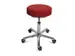 Draaikruk met Wielen 460-590mm Zitting Kunstleer Rood Aluminium