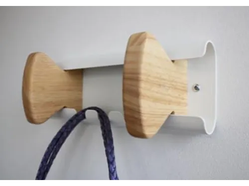 Unilux Wandkapstok Aurora Wit Beukenhout 2 haken