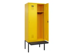 locker met bank,HxBxD 2120x800x815mm,2vak,vak B 400mm,cilinderslot
