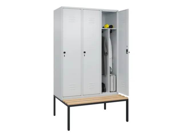 locker voor scheiding van kleding,HxBxD 2120x1200x815mm,3vak
