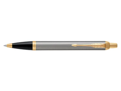 Balpen Parker IM Brushed Metal GT Medium Blauwe inkt