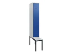 locker met bank,HxBxD 1950x300x815mm,1vak,vak B 300mm,cil.-slot