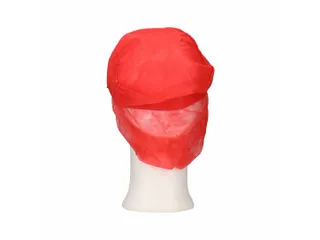 PPnw pet met klep en haaropvang rood 'snood cap' 1000 Stuks - 4