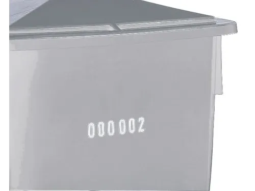 Zoutbak 400L H X L X B 775X 790X 605Mm Hdpe Grijs Deksel Oranje