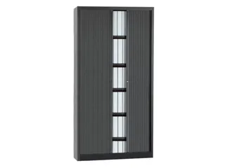 jaloeziedeurkast,HxBxD 1980x1000x430mm,5 OH,romp zwart,front zwart - 1