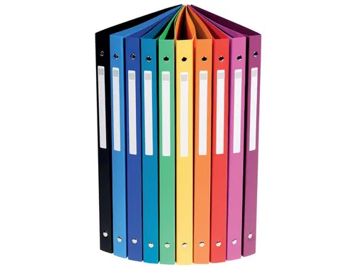 ringmap A4 ondoorschijnend PP 4 ringen assorti