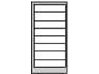 ladekast HxBxD 900x500x500mm 8laden slot RAL7035 front RAL6011 - 3