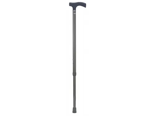 Wandelstok Able2 carbon soft recht handvat zwart