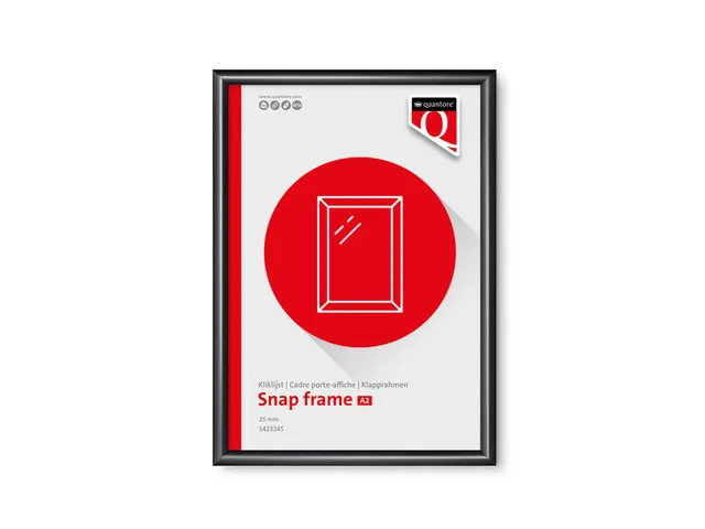 Cadre clipsable Quantore A2 25mm noir