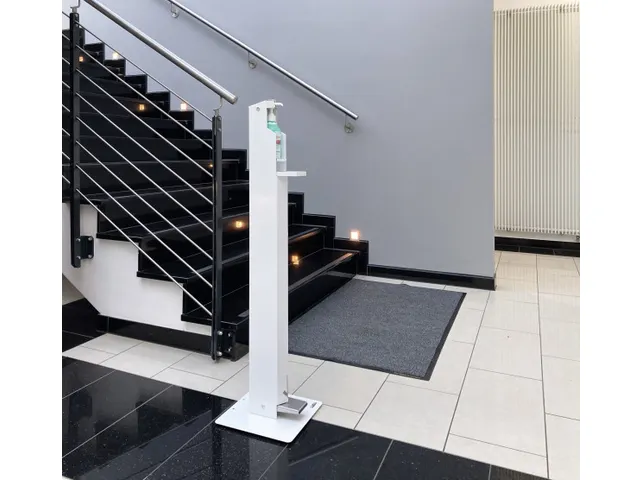 Desinfectiezuil met Pedaal Wit