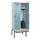 locker met bank,HxBxD 2120x800x815mm,2vak,vak B 400mm,draaigrendel