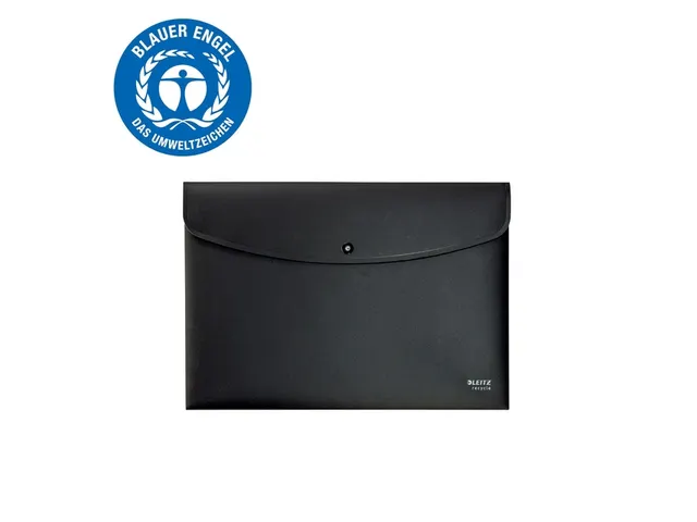 Enveloptas Leitz Recycle A4 met drukknopen PP zwart