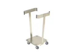 RVS vuilniszakstandaard,v. 1x125l,HxBxD 825x425x508mm,romp RVS