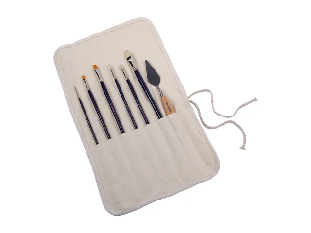 Olie en Acryl penselenset Van Gogh 6 penselen en schildersmes Wit etui
