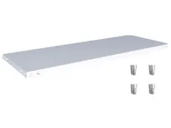 legbord,v. traversestelling,BxD 1300x500mm,vakl. 230kg,staal,RAL7035