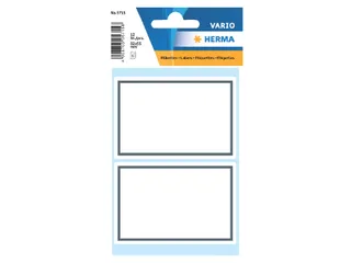 Schrift Etiket Herma 5715 53x80mm Wit met Grijs Kader 12 stuks - 1