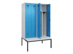 PBM-locker met bank,HxBxD 2120x1200x815mm,4vak,vak B 300mm