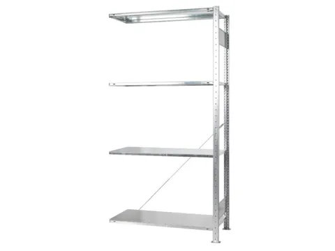 legbordstelling,aanbouwveld,Green,HxBxD 2000x1000x500mm,4xStalen bodem