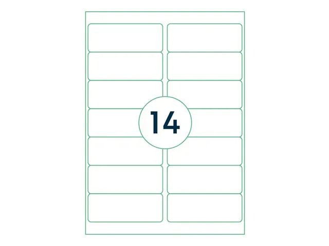 Verwijderbare Etiketten 99.1x38.1mm Doos a 1000 Vel 42040