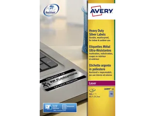 Inventaris Etiket Avery L6009-20 45.7x21.2mm Zilver 960 stuks - 3
